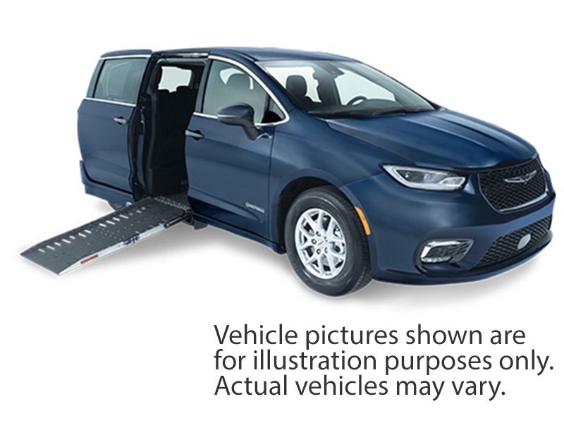 Silver Chrysler Pacifica with Side Entry Automatic Fold Out ramp