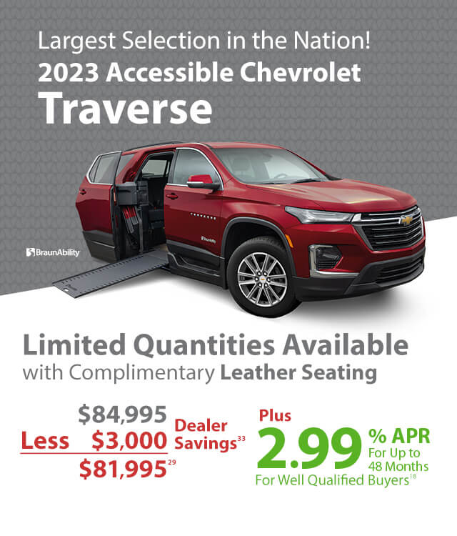 Accessible Chevy Traverse for $84,995