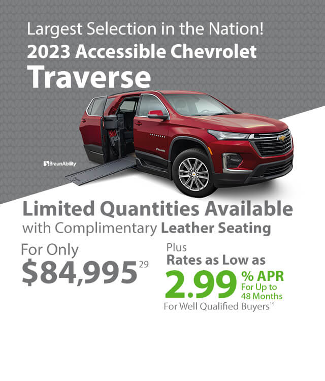Rates as Low as 2.99% APR on Chevy Traverse
