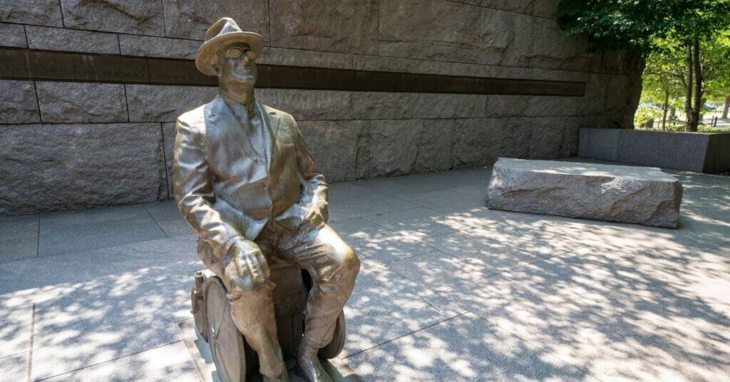 Estatua de FDR en el Memorial Washington DC