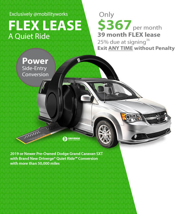 Exclusively at MobilityWorks FLEX Lease a Quiet Ride