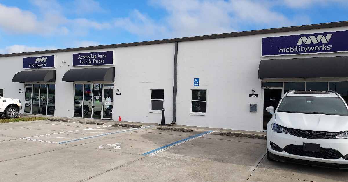 Image shows exterior view of MobilityWorks Largo location