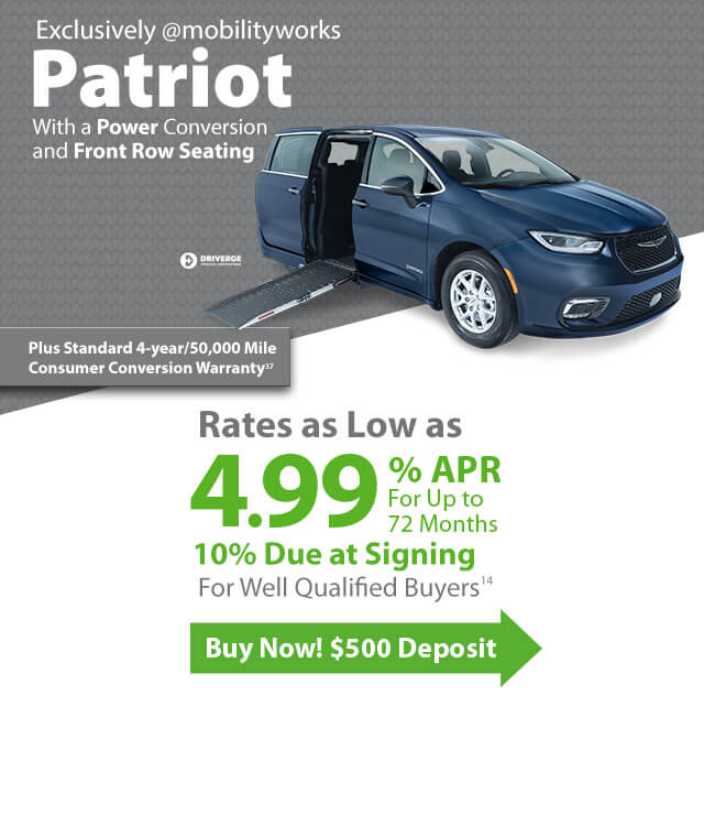 brand new Patriot side-entry conversion from Driverge® Vehicle Innovations