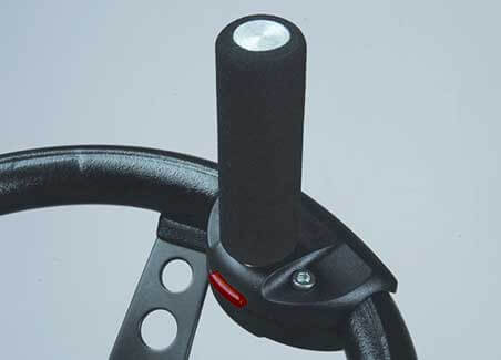 A black single pin steering aid