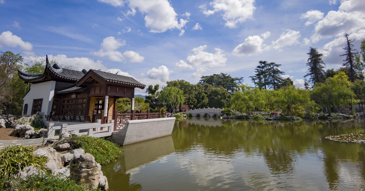 La hermosa biblioteca del jardín chino de Huntington