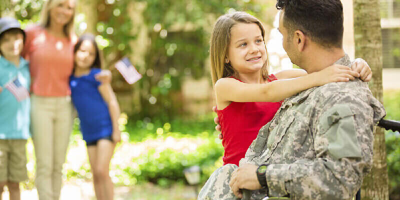 veterano con familia