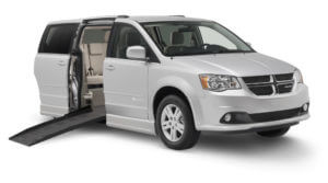 Gray Dodge caravan Braunability Companion Van