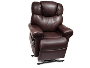 dark brown leather lift chair