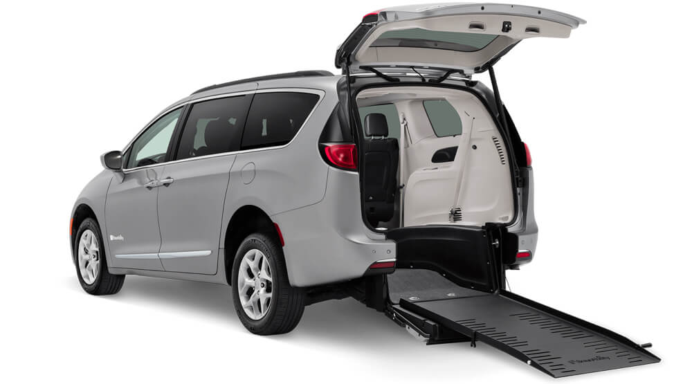 Medium gray Chrsytler Pacifica rear entry Wheelchair van