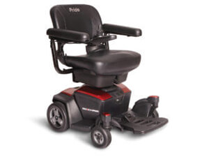 small red power wheelchair