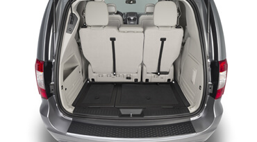 Rear cargo space in a wheelchair van
