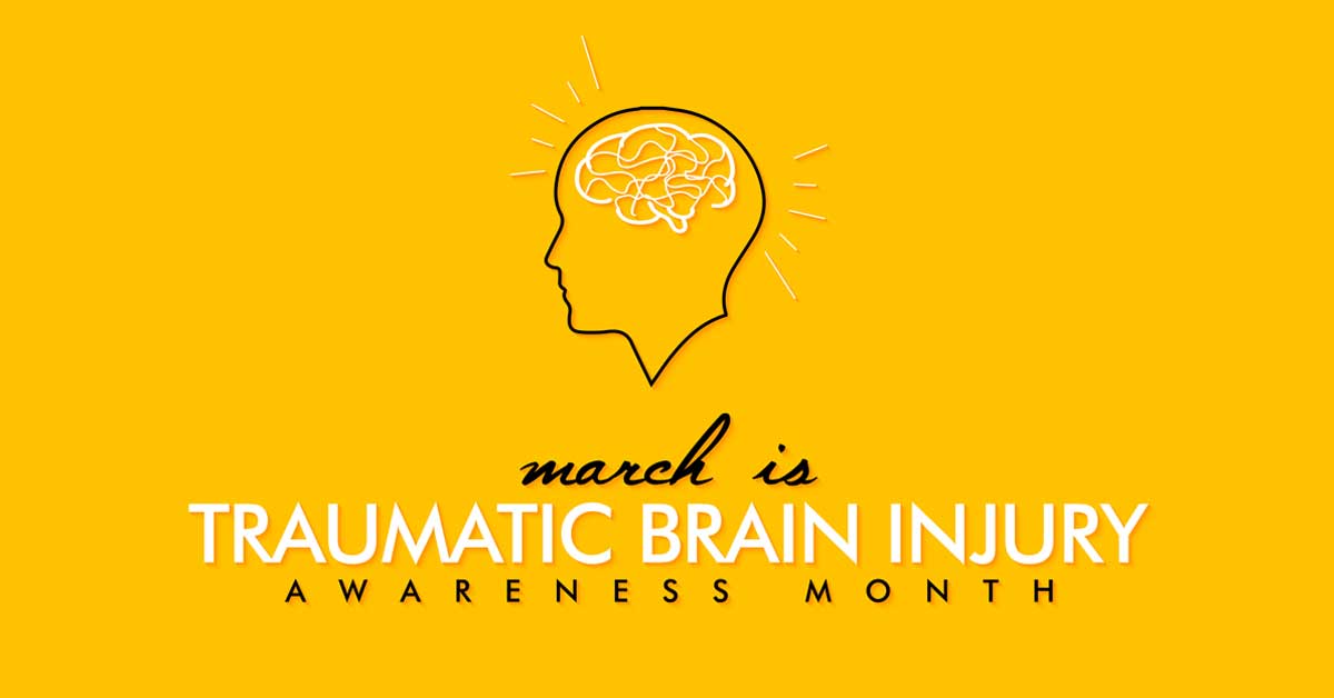 traumatic brain injury awareness month graphic